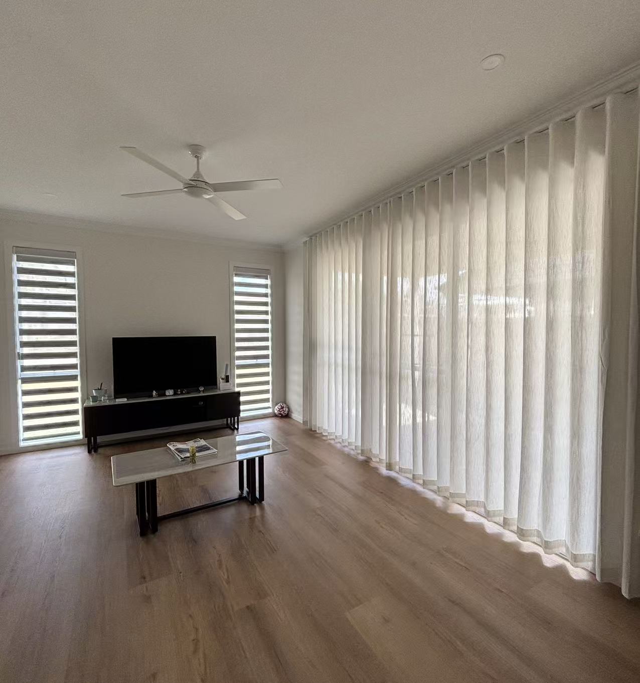 Sheer curtains Brisbane installation - U Curtains