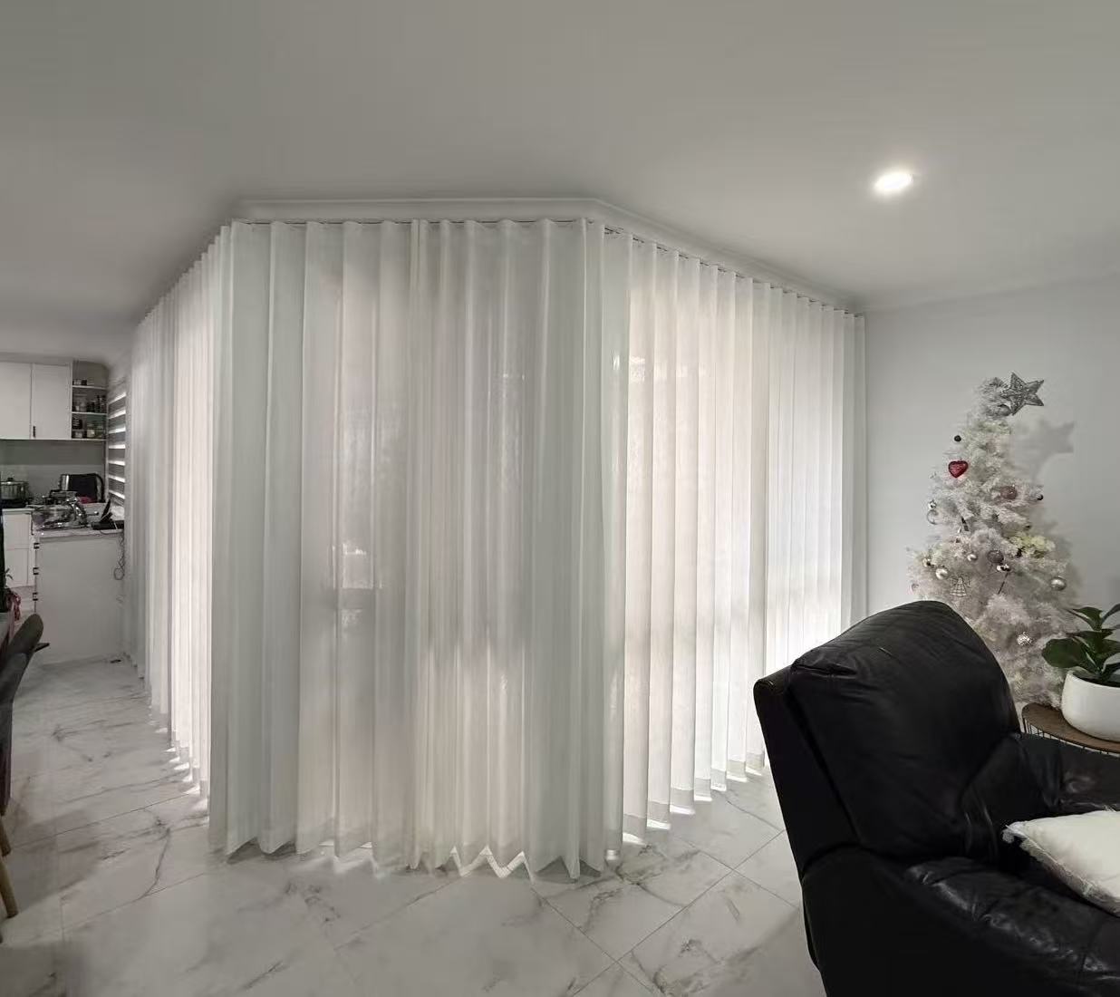 Sheer curtains Brisbane installation - U Curtains