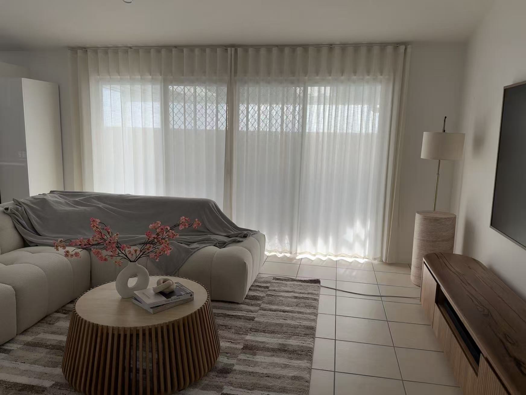 Sheer curtains Brisbane installation - U Curtains