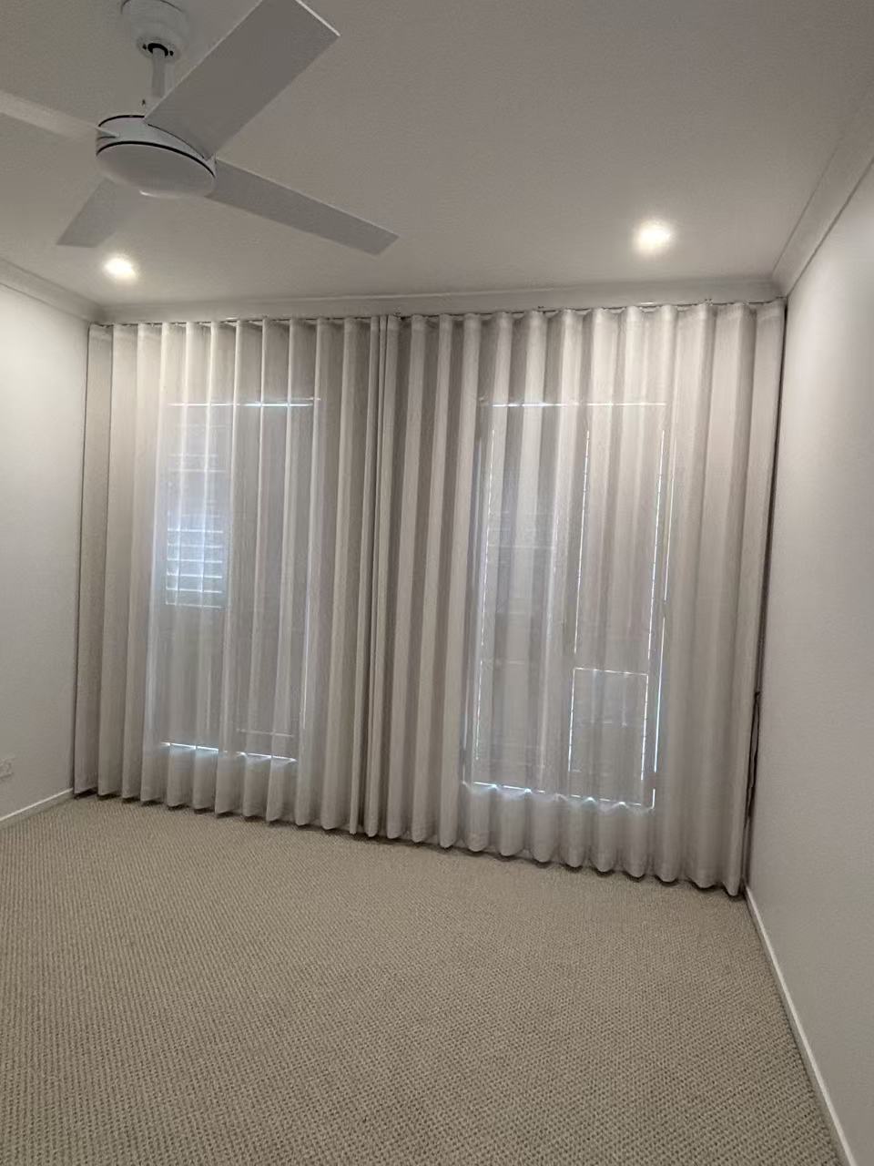 Sheer curtains Brisbane installation - U Curtains