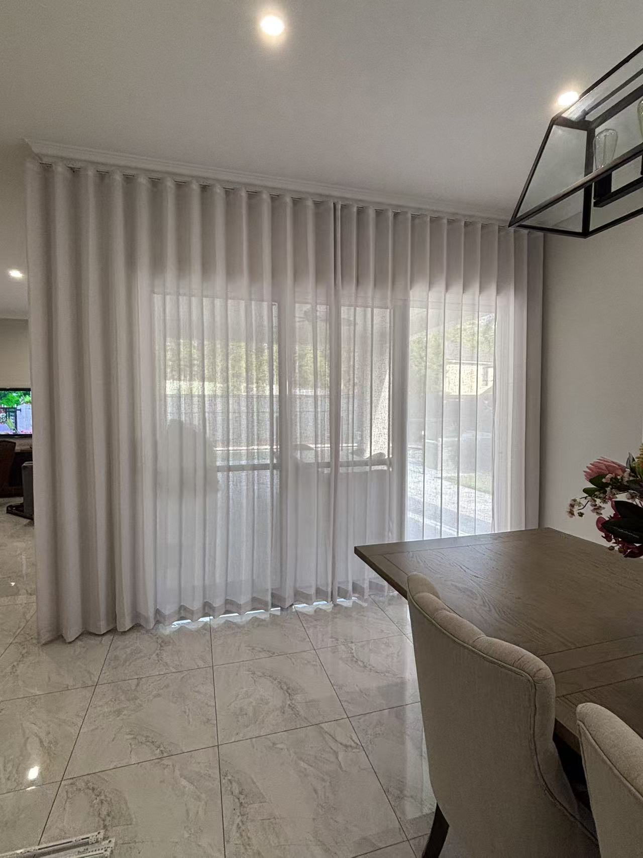Sheer curtains Brisbane installation - U Curtains