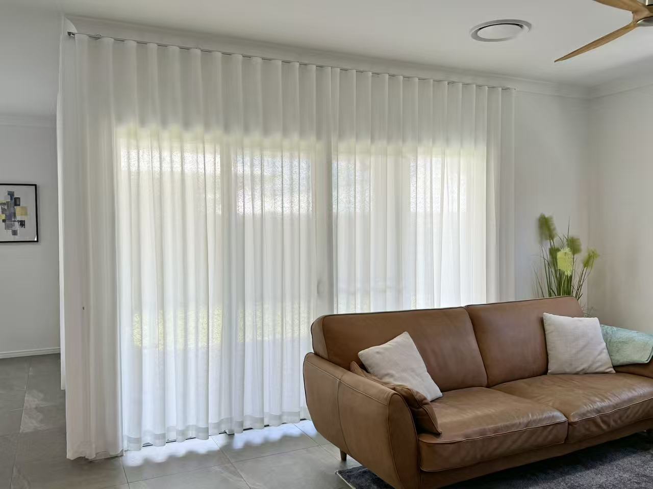 Sheer curtains Brisbane installation - U Curtains