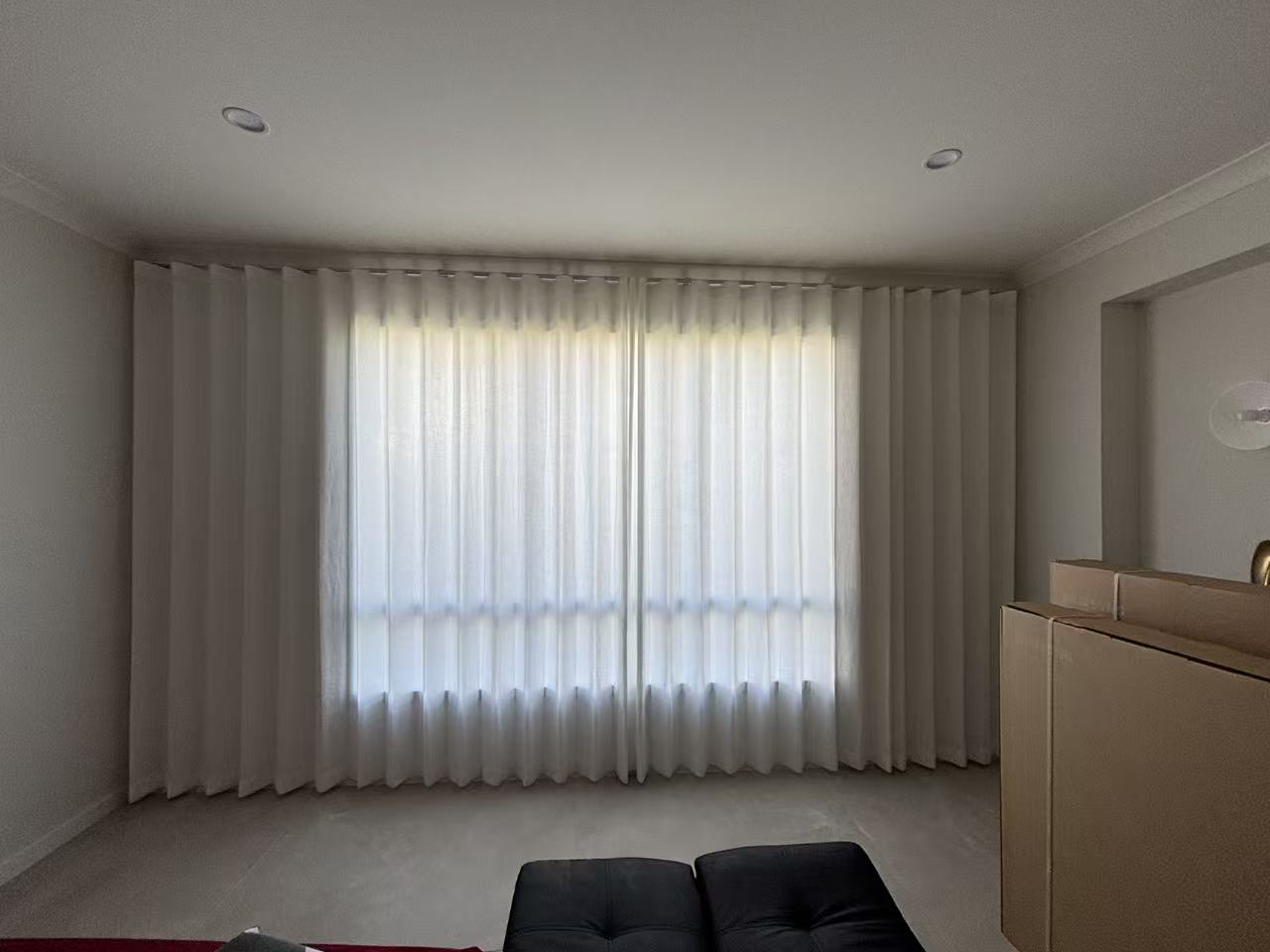 Sheer curtains Brisbane installation - U Curtains