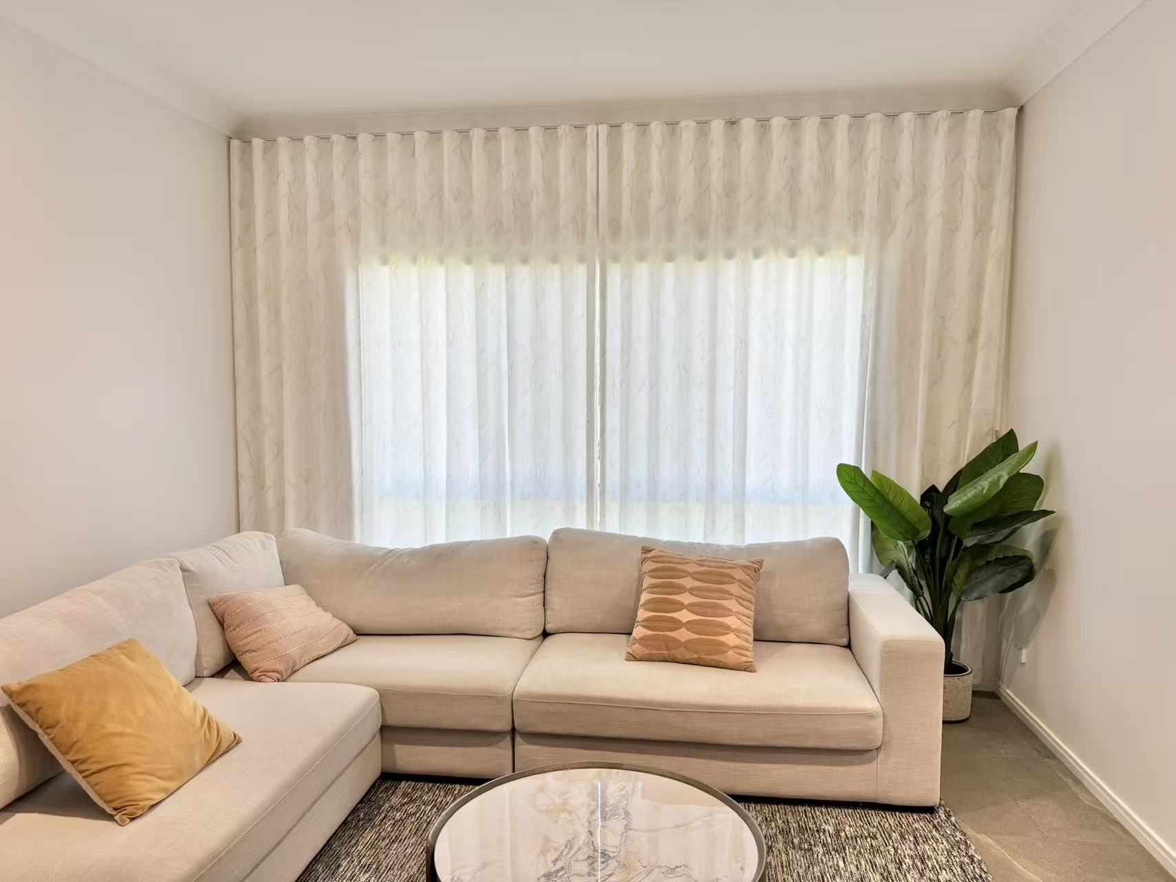 Sheer curtains Brisbane installation - U Curtains