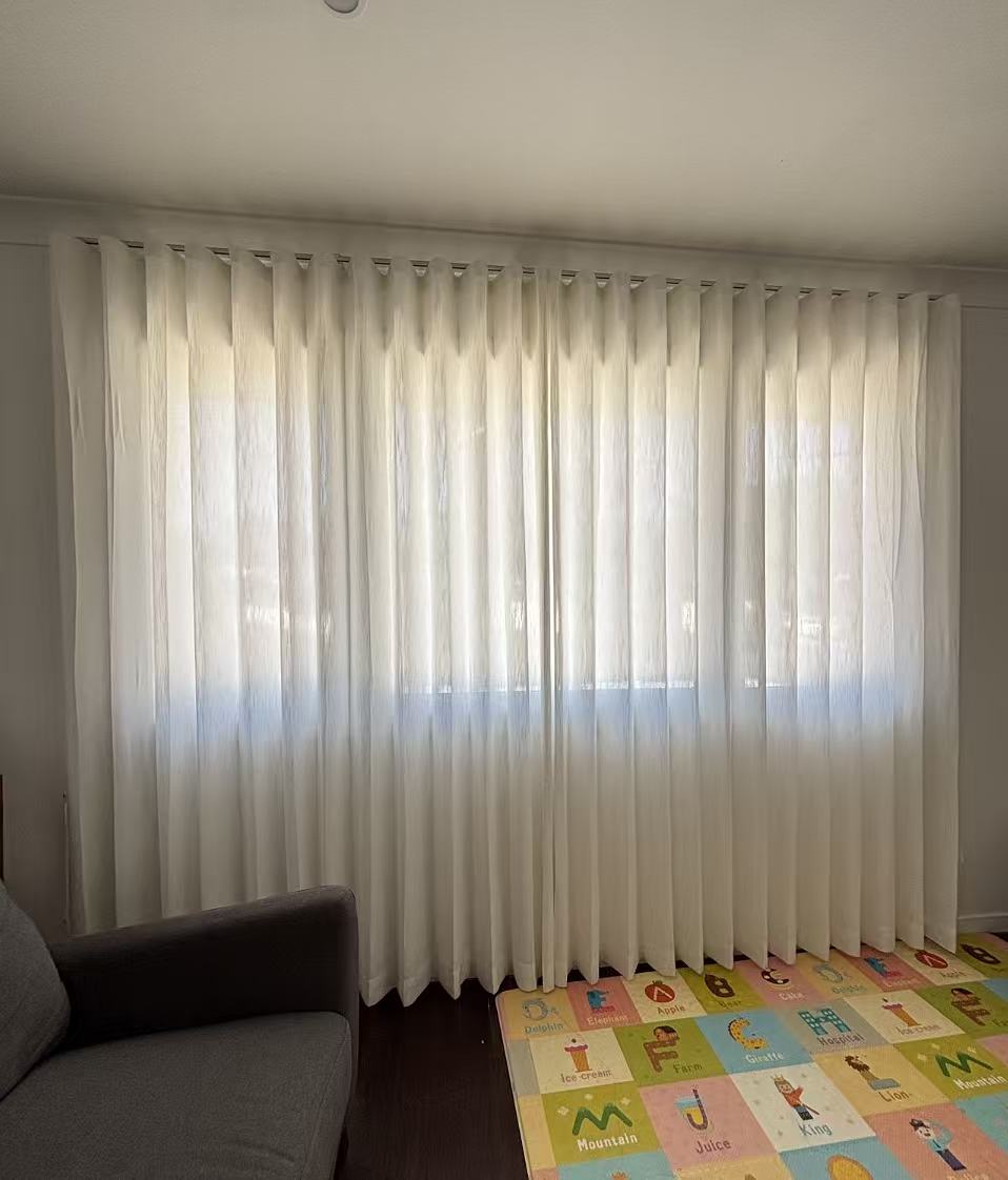 Sheer curtains Brisbane installation - U Curtains