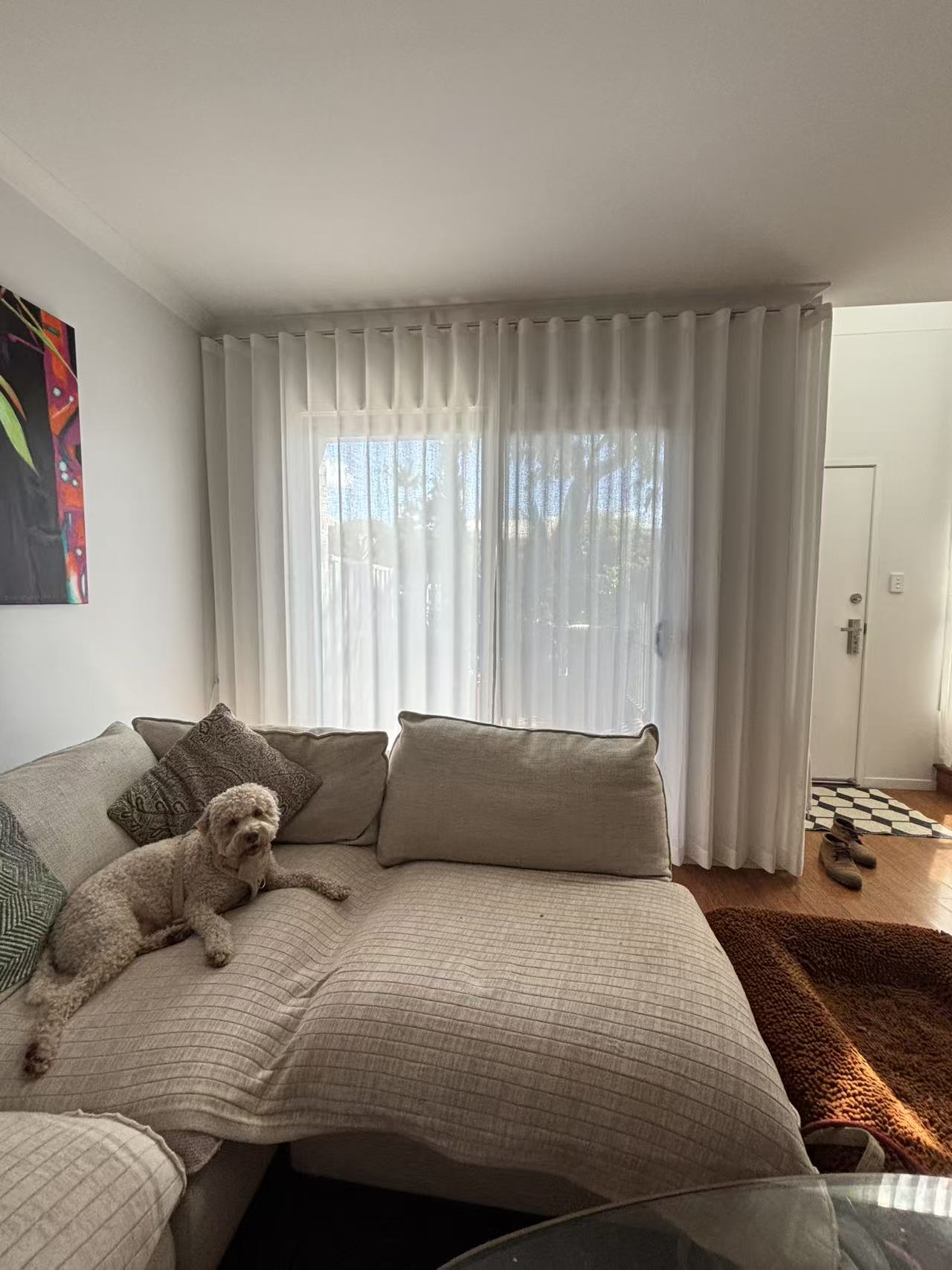 Sheer curtains Brisbane installation - U Curtains