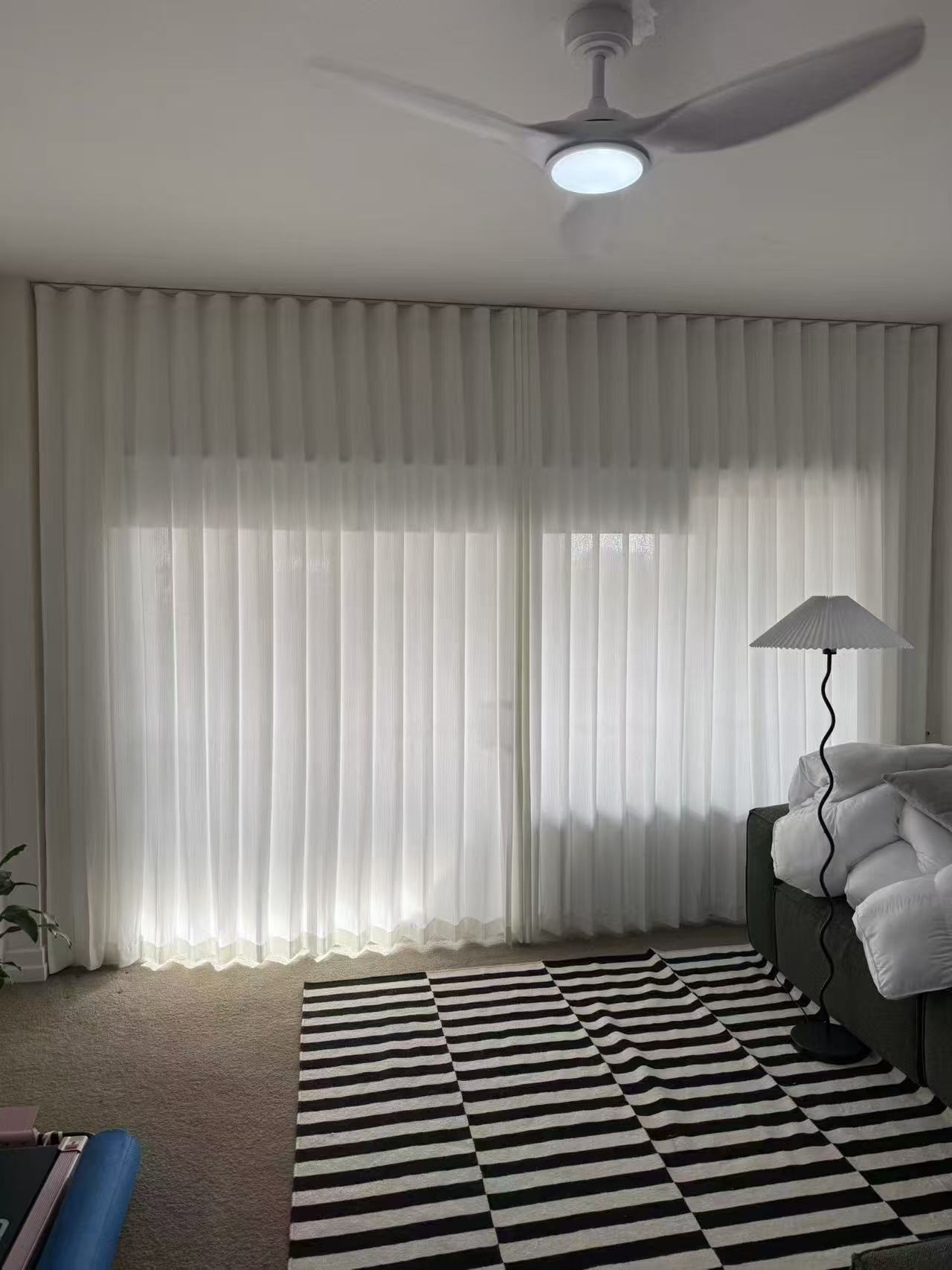 Sheer curtains Brisbane installation - U Curtains