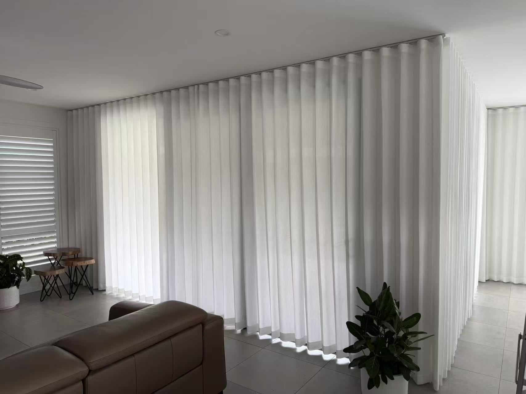 Sheer curtains Brisbane installation - U Curtains