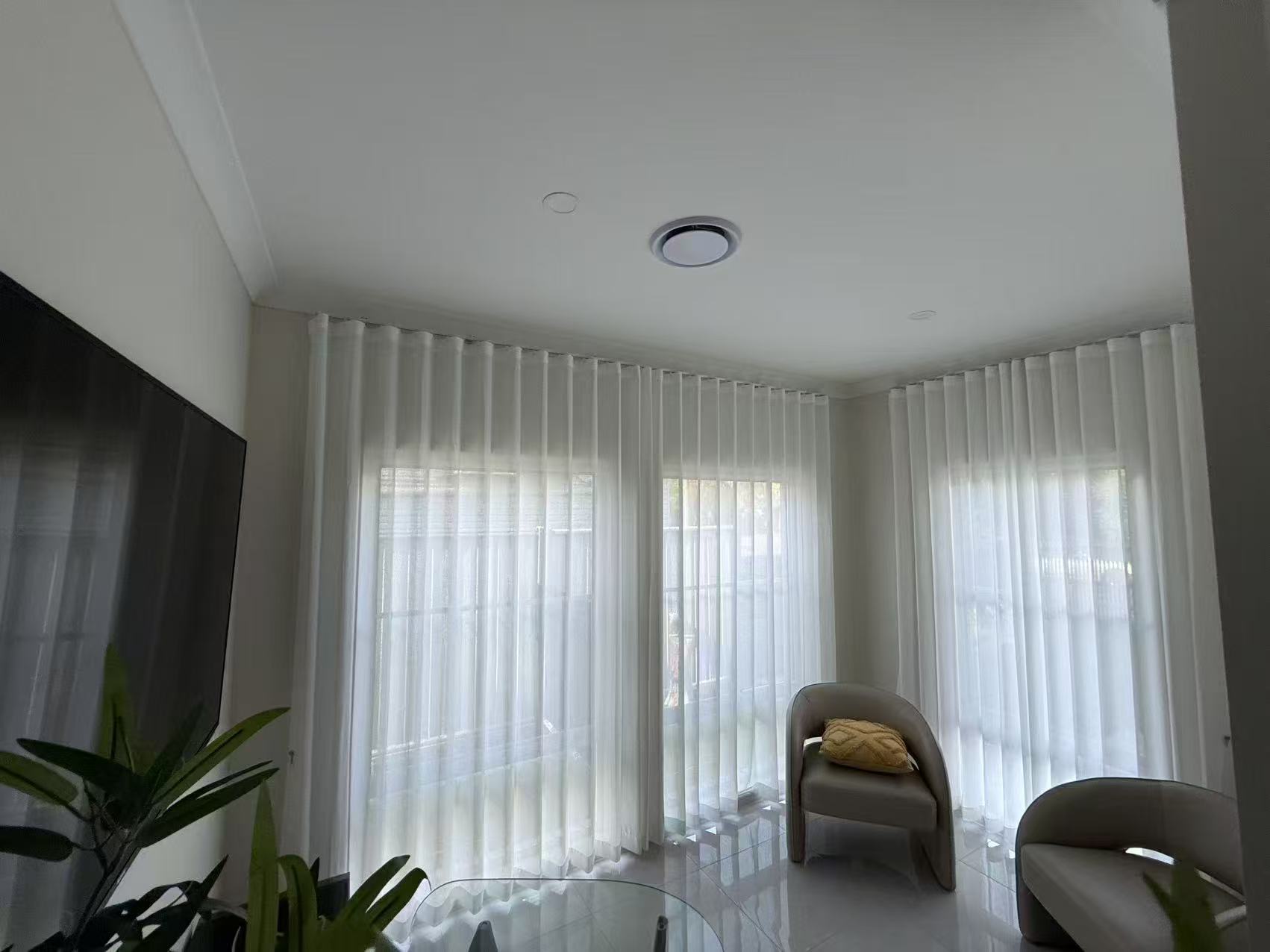 Sheer curtains Brisbane installation - U Curtains