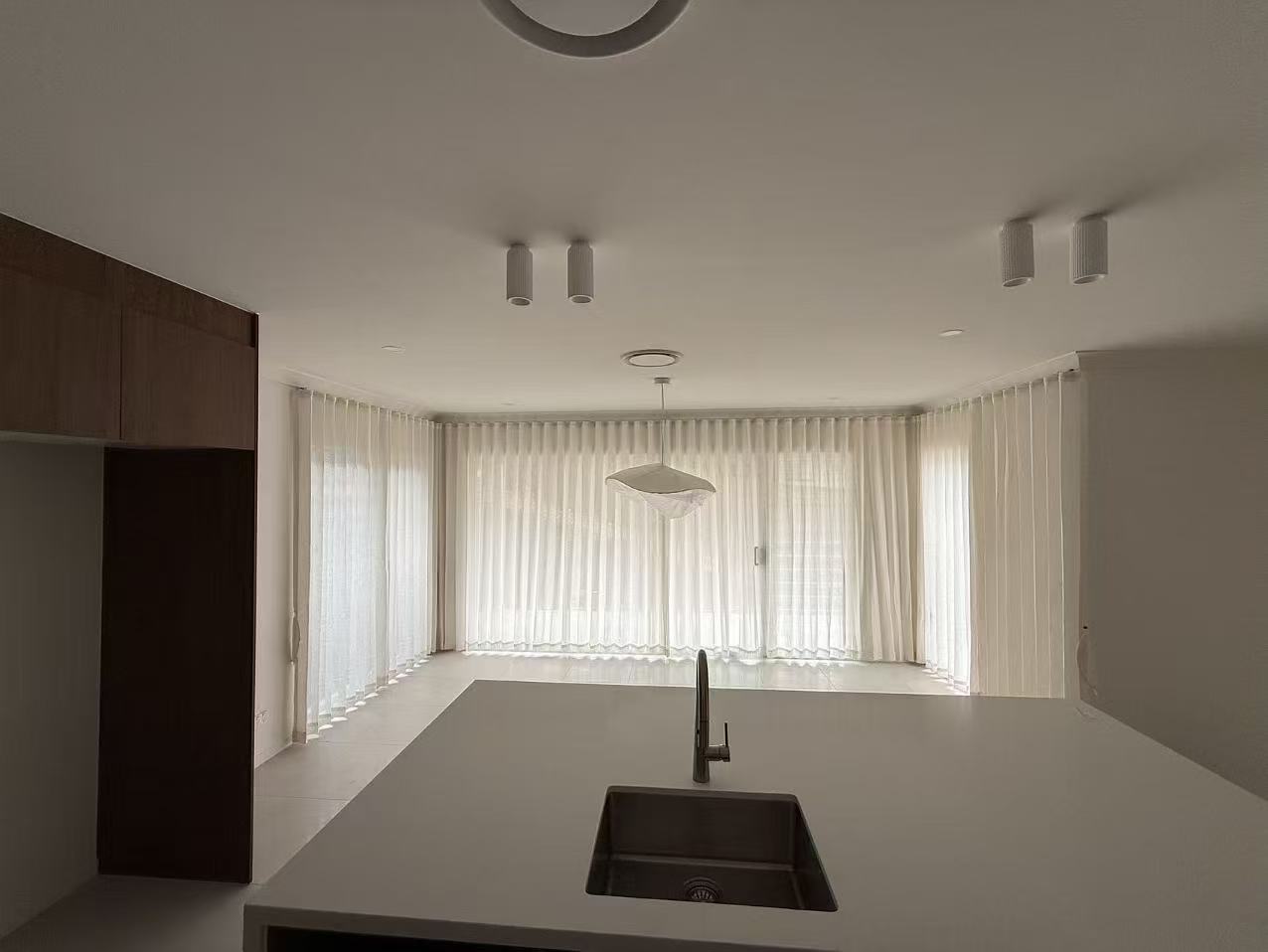 Sheer curtains Brisbane installation - U Curtains